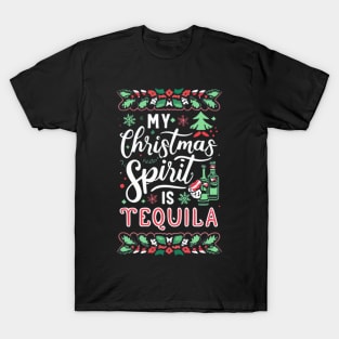 🌟✨ Celebrate the season with us, because "My holiday spirit is tequila." 🍾🎉 T-Shirt